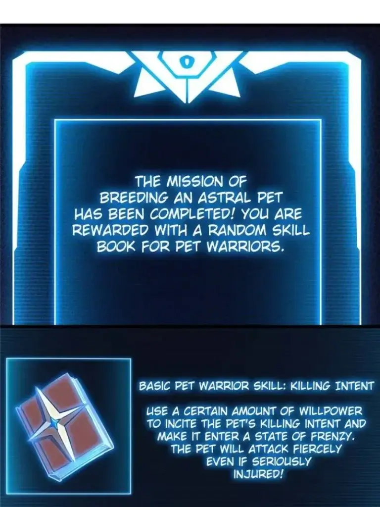 you are rewarded with a random skill book for pet warriors