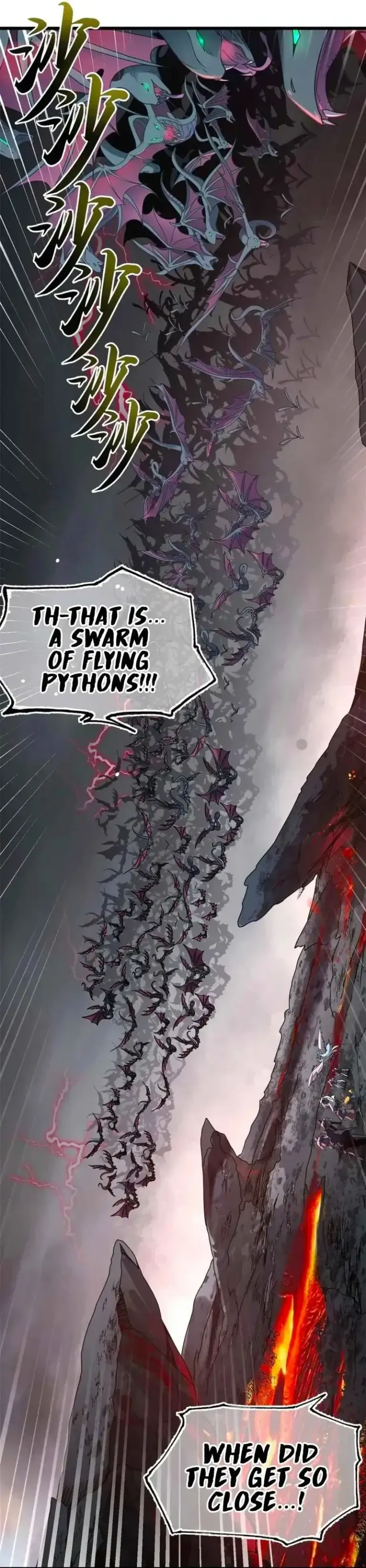 this is a swarm of flying pythons